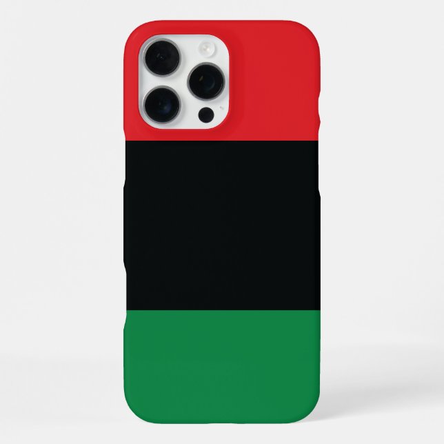 Coque iPhone Drapeau rouge, noir et vert (Verso)