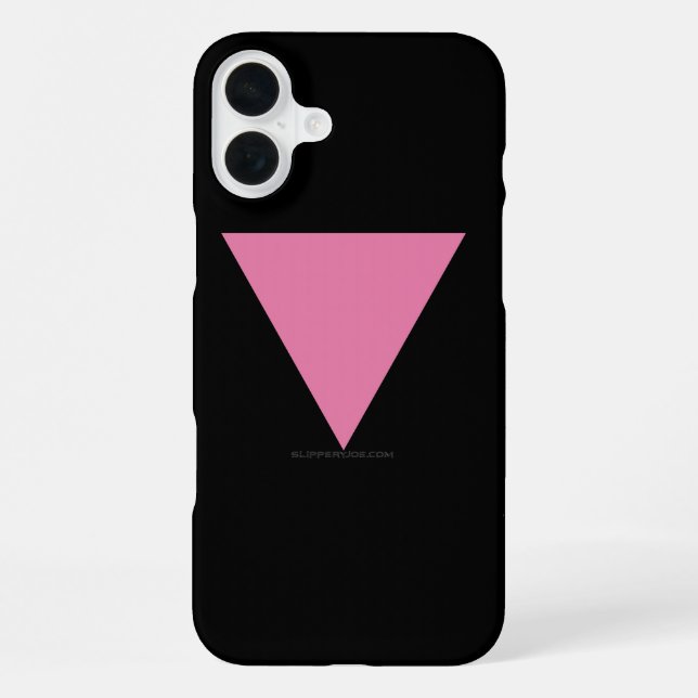 Coque iPhone Drapeau triangle rose de SlipperyJoe's symbole ros (Verso)