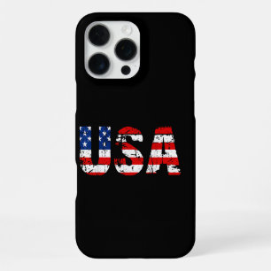 Coque iPhone 16 Pro Max Drapeau USA Drapeau Américain USA National Patriot