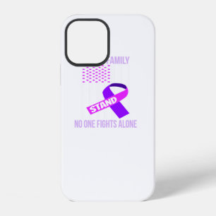 Coque iPhone 12 Drapeau Usa Itp Ruban Violet Purpura Thrombopéniqu