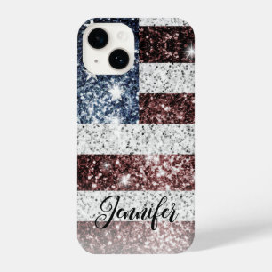 Coque Pour iPhone 14 Drapeau USA rustique Amérique faux étincelles Votr