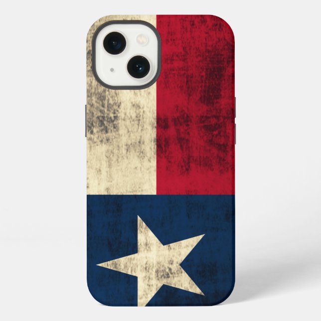 Coque iPhone Drapeau vintage grunge du Texas (Verso)