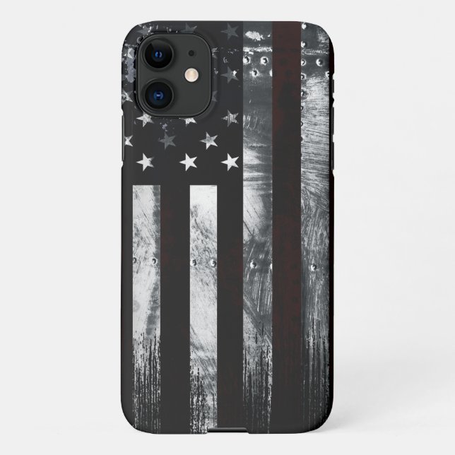 Coque iPhone Drapeau vintage industriel américain (Dos)