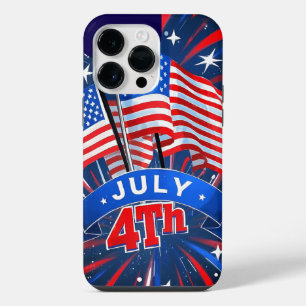 Coque Pour Pour iPhone 14 Pro Max Drapeaux américains 4 juillet