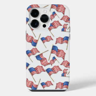 COQUE POUR POUR iPhone 14 PRO MAX DRAPEAUX AMÉRICAINS PATRIOTIQUES ROUGE BLANC BLEU