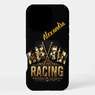 Coque iPhone 16 Pro Max Drapeaux de victoire montrant l'excitation en cour