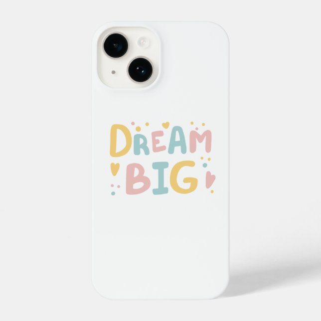 Coque iPhone Dream Big Pastel Hearts (Verso)