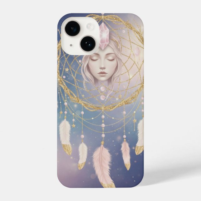 Coque iPhone Dreamcatcher Goddess - Ethereal Moon & Stars (Verso)