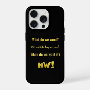 Coque iPhone 15 Pro Drôle Acheter une voyelle — Maintenant !