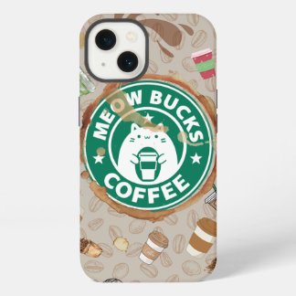 Etui iPhone 13 Drôle Cat Coffee Coffre Téléphone