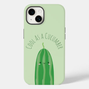 Coque Pour iPhone 14 Drôle Cool Comme un Concombre Mignon Foodie Pun Je