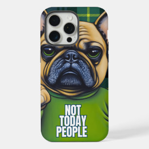 Coque iPhone 15 Pro Max Drôle de Bouledogue Français