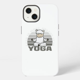 Etui iPhone 13 Drôle de lama mignon faisant du yoga. poses de yog