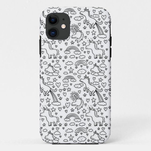 Coque iphone drôle de licorne (Dos)