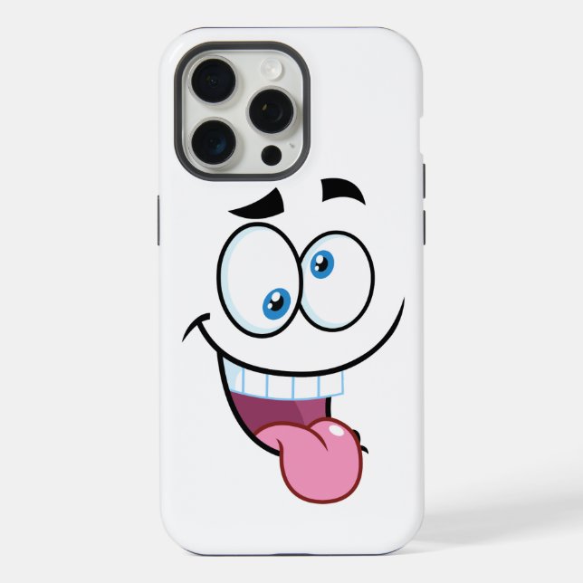 Coque iPhone drôle de visage (Verso)