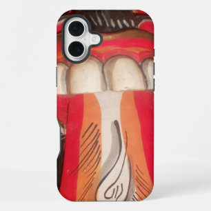 Coque iPhone 16 Plus Drôle Étrange Épouvantable Langue Asie Halloween I