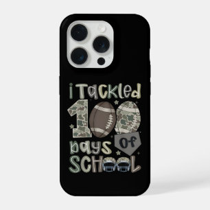 Coque iPhone 15 Pro Drôle, j'ai relevé 100 jours de football à l'école