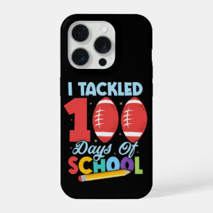 Coque iPhone 15 Pro Drôle, j'ai relevé 100 jours de football scolaire 