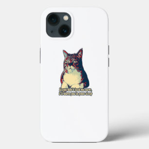 Etui iPhone 13 Drôle mème de chat grincheux pour les propriétaire
