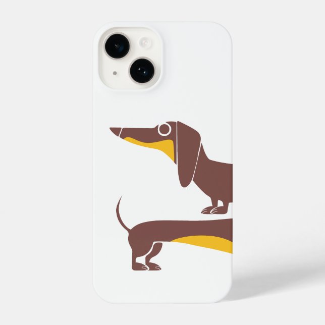 Coque iPhone Drôle mignon dachshund pour parent chien long (Verso)
