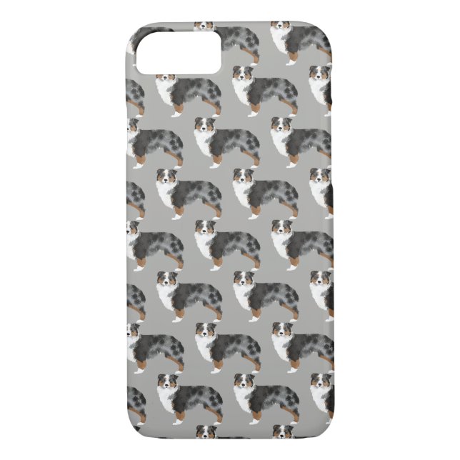 coque iphone du berger australien Blue Merle (Dos)