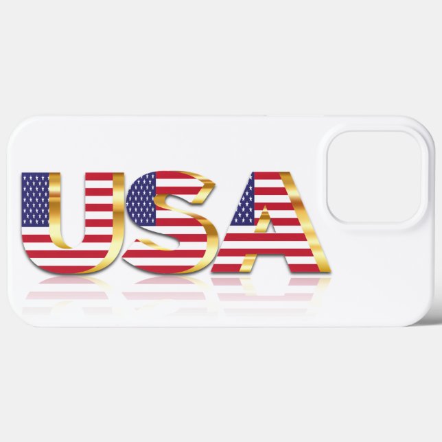 COQUE IPHONE du drapeau américain (Verso (horizontal))