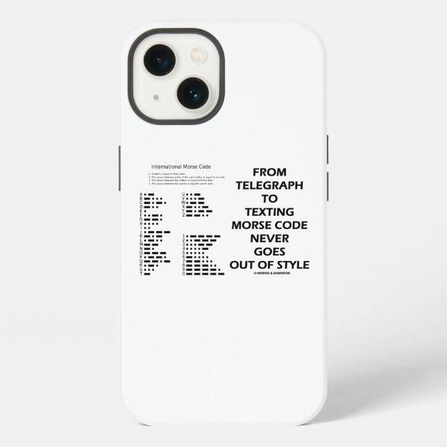 Coque iPhone Du Telegraph Au Texting Morse Code Jamais Humour (Verso)