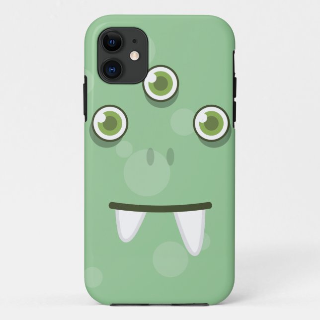 Coque iphone du visage du monstre vert (Dos)