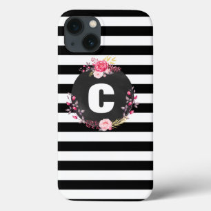 Coque iphone dur de Xtreme de monogramme floral