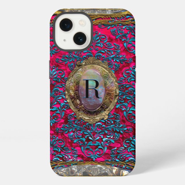 Coque iPhone Dusk Ravone Damask Baroque Monogramme (Verso)