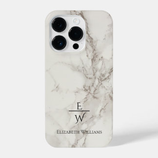 Coque Pour iPhone 14 Plus Dusty black and white marble glitter personalized 