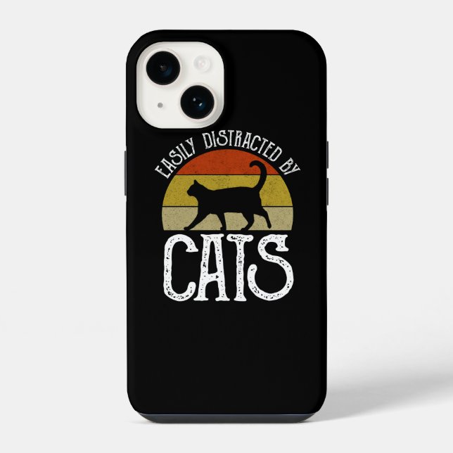 Coque iPhone Easily Distracted By Cats (Verso)