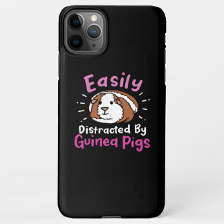 Coque iPhone 11Pro Max Easily Distracted by Guinée Pigs | Cute Pet