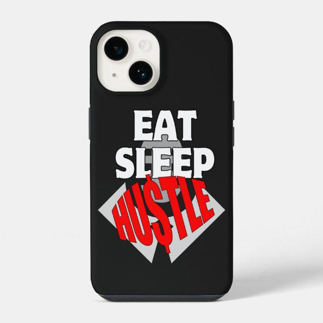 Coque iPhone Eat Sleep Hustle.b (Verso)