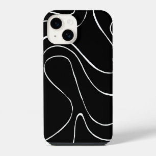 Coque Pour iPhone 14 Ebb et flux 2 - Noir sur blanc