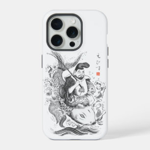 Coque iPhone 15 Pro Ebisu - Dieu de la pêche et du commerce (peinture