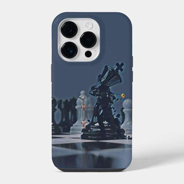 Coque iPhone Échecs - photographie Bleue Cool (Verso)