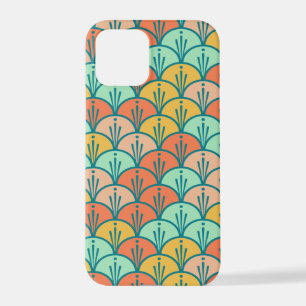 Coque iPhone 12 Pro Echelle de poisson géométrique moderne et colorée