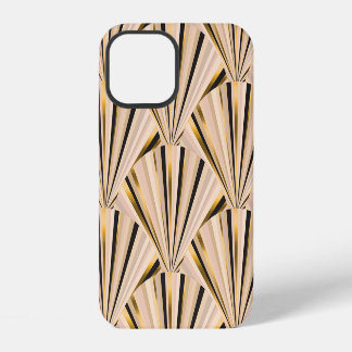 Coque iPhone 12 Echelles Art Déco : Glamour d'or géométrique