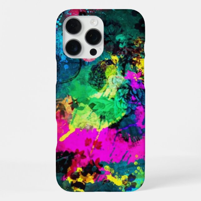 Coque iPhone éclaboussure de peinture colorée (Verso)