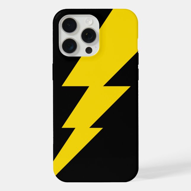 Coque iPhone Éclair jaune (Verso)
