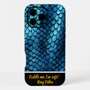 Coque iPhone 16 Pro Max Éclairage bleu serpent peau profonde