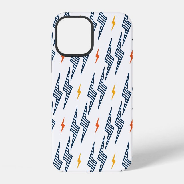 Coque iPhone Éclairs Doodle Sans Couture Flash (Verso)
