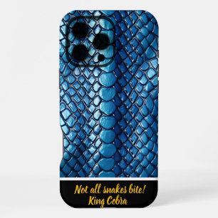 Coque iPhone 16 Pro Max Éclat bleu serpent à la lumière douce