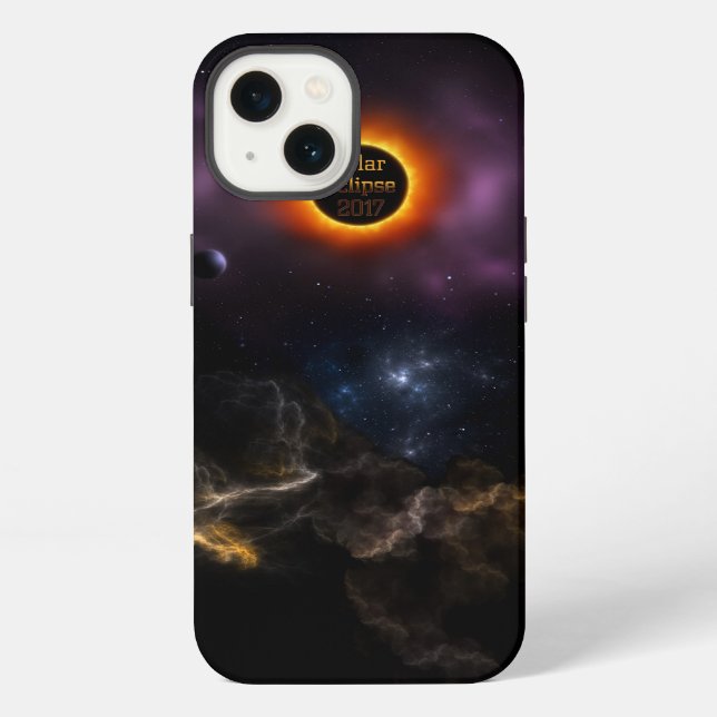 Coque iPhone Éclipse solaire 2017 Nebula Bloom (Verso)