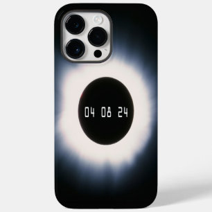 Coque Pour Pour iPhone 14 Pro Max Éclipse solaire totale de 2024 en noir et blanc