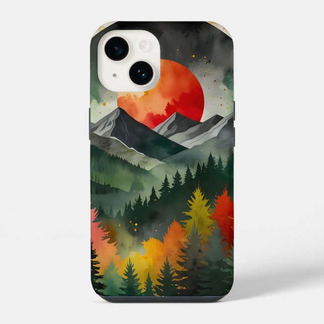 Coque iPhone Éclipse sur la nature sauvage (Verso)