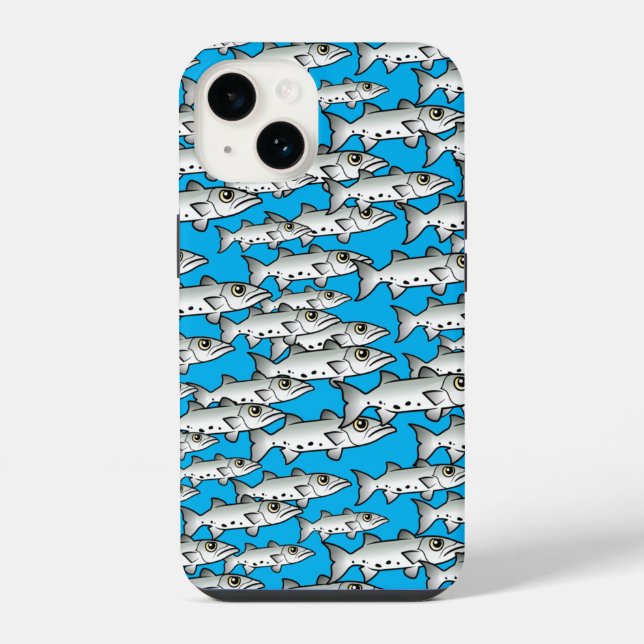 Coque iPhone École de Scubadorable Grand Barracuda (Verso)