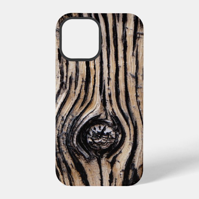 Coque iPhone Écorce d'arbre brûlée (Verso)