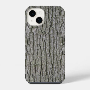 Coque Pour iPhone 14 Écorce Rustique Faux Gris Sec